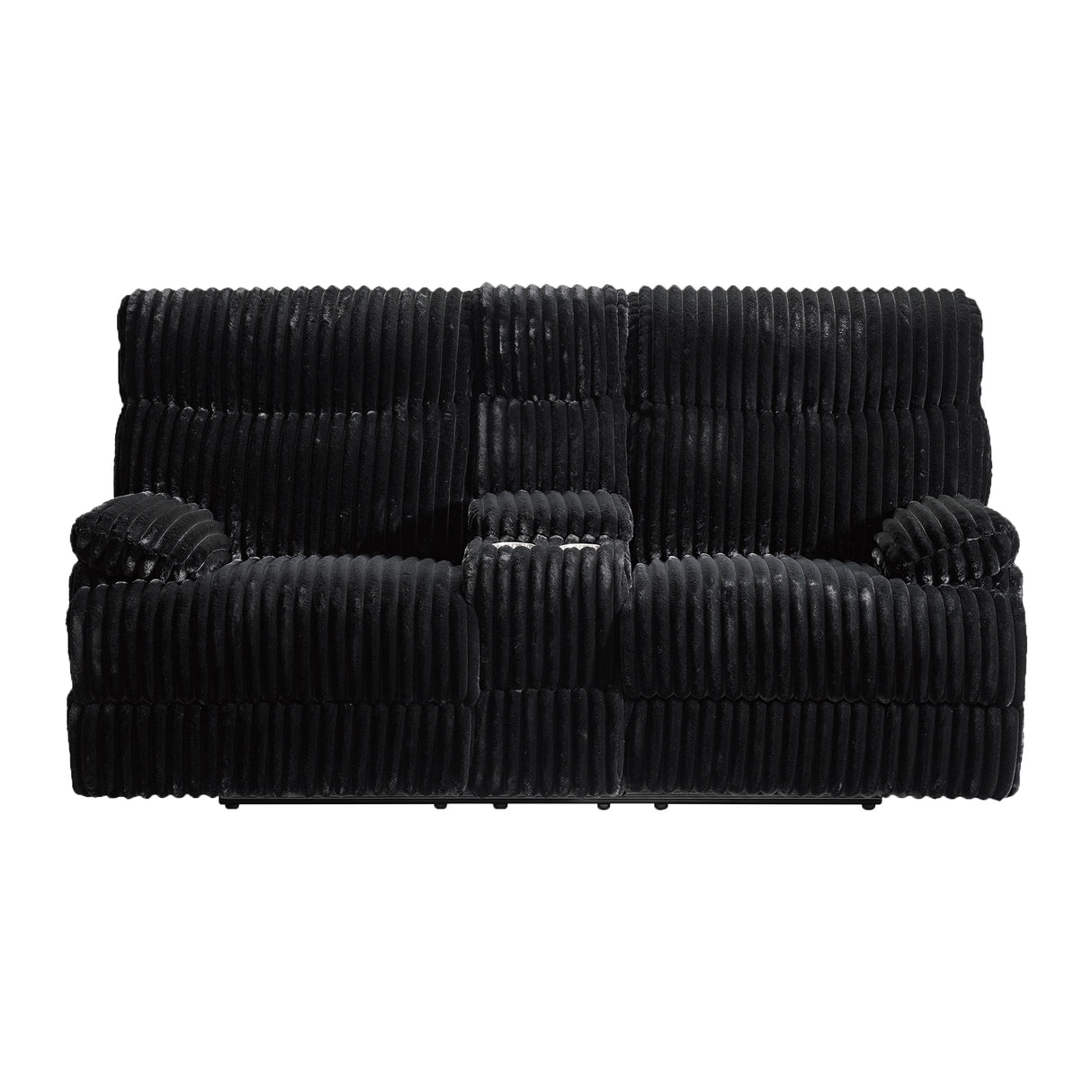 Admiral Motion Loveseat with Console in Masis Black