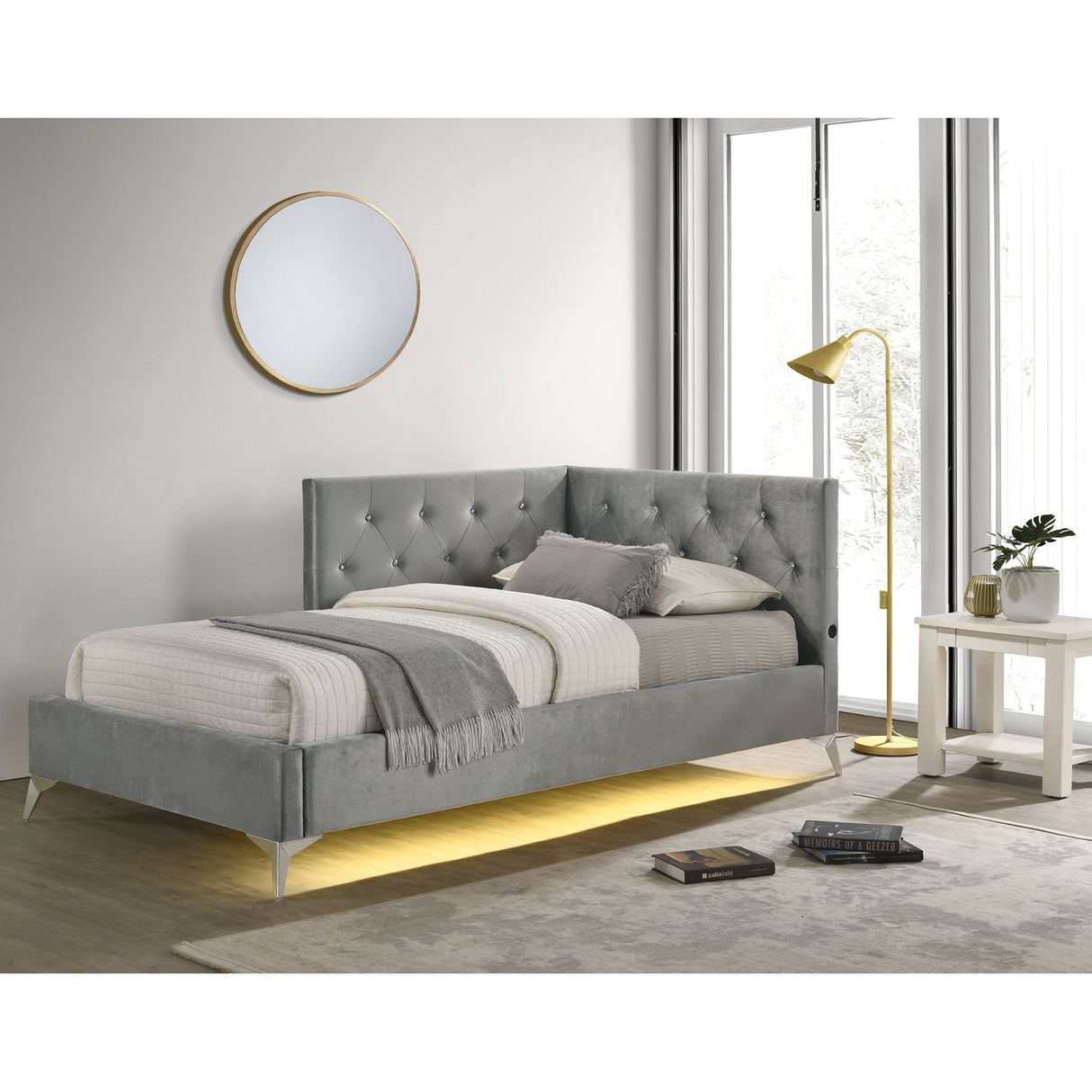 Amberley UPH Corner Bed with LED and USB