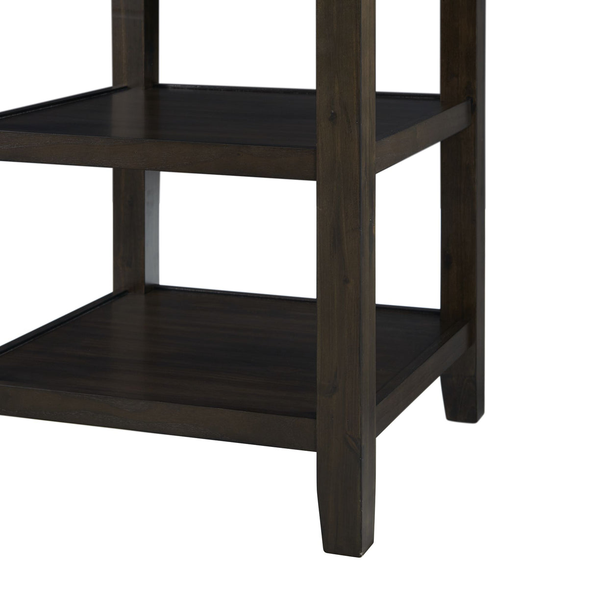 Amherst Counter Height 5PC Dining Set-Table and Four Faux Leather Side Chairs in Walnut
