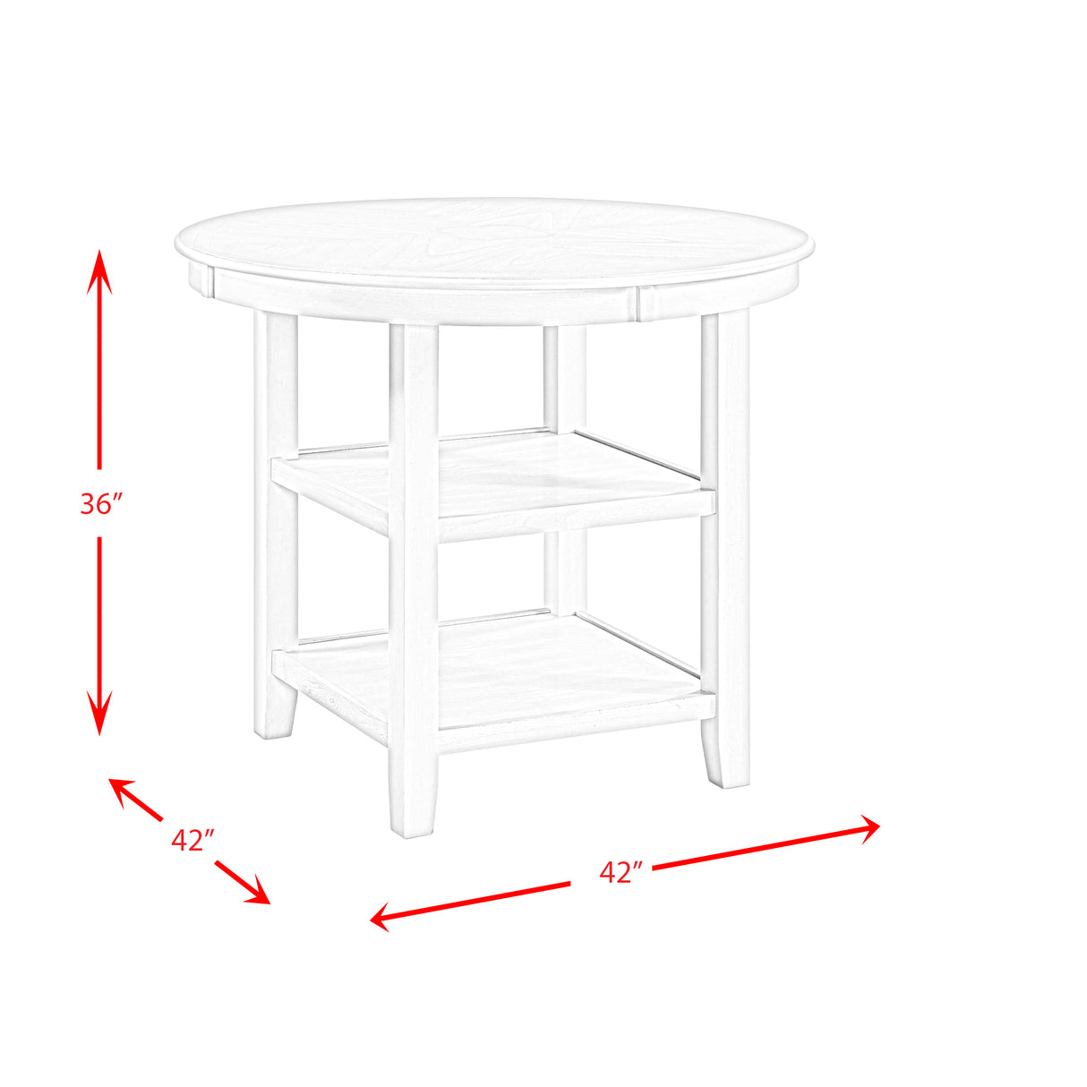 Amherst Counter Height Dining Set-Table and Four Side Chairs