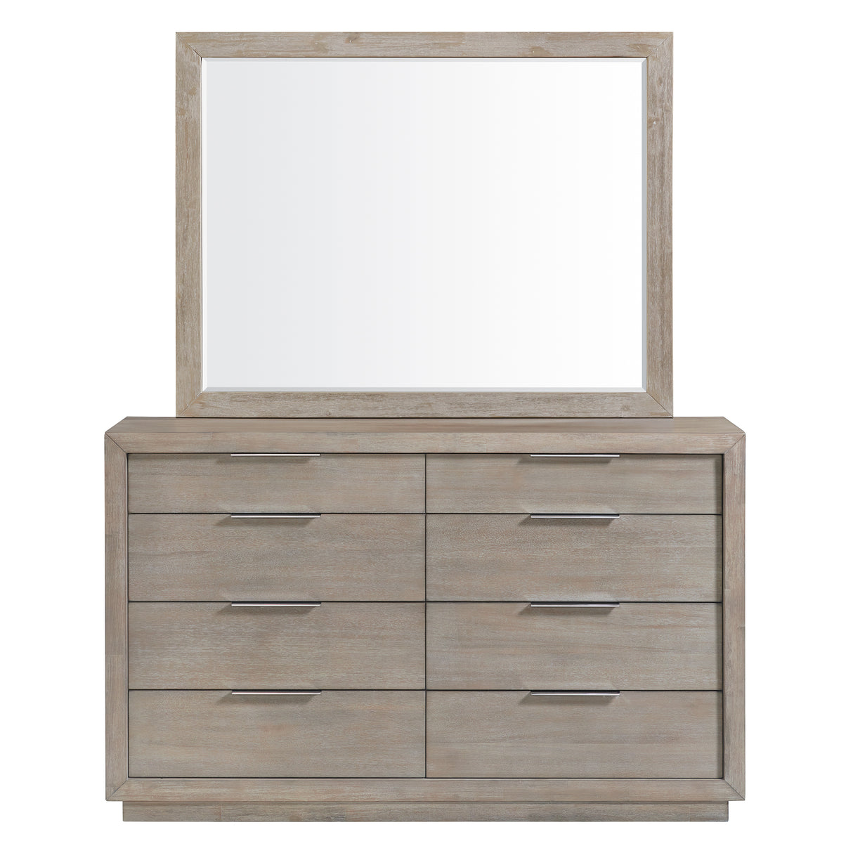 Arcadia Dresser & Mirror Set in Grey