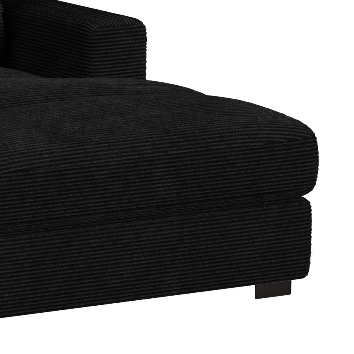 Arizona 4PC Sectional Set with RHF Chaise in Steno Black