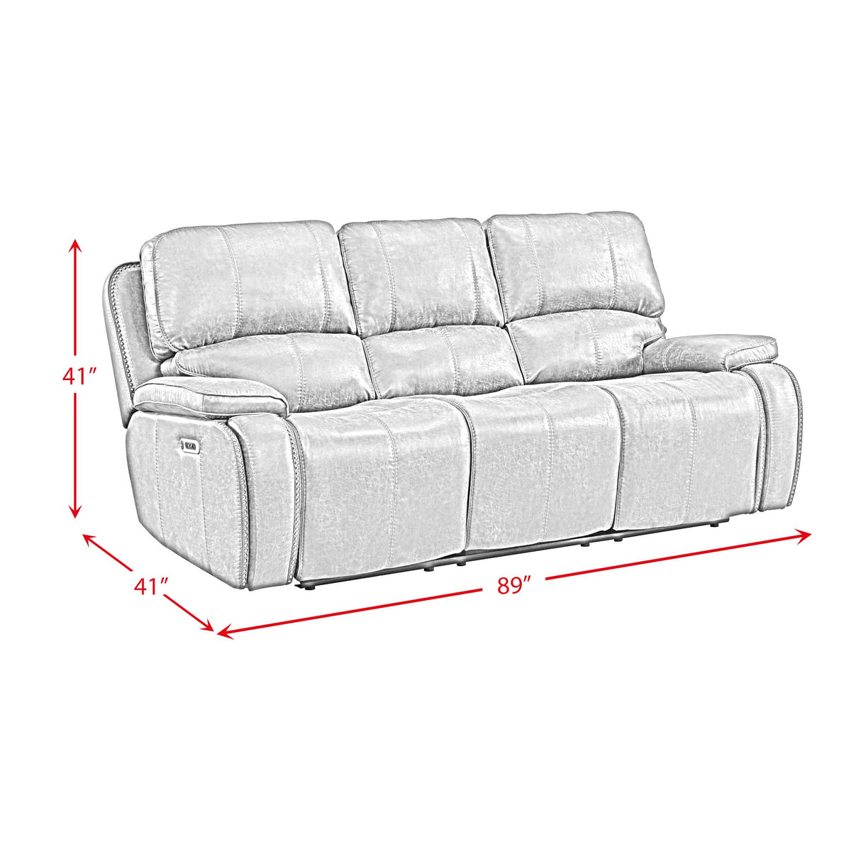 Atlantis 2PC Living Room Set in Heritage Brown-Sofa & Loveseat