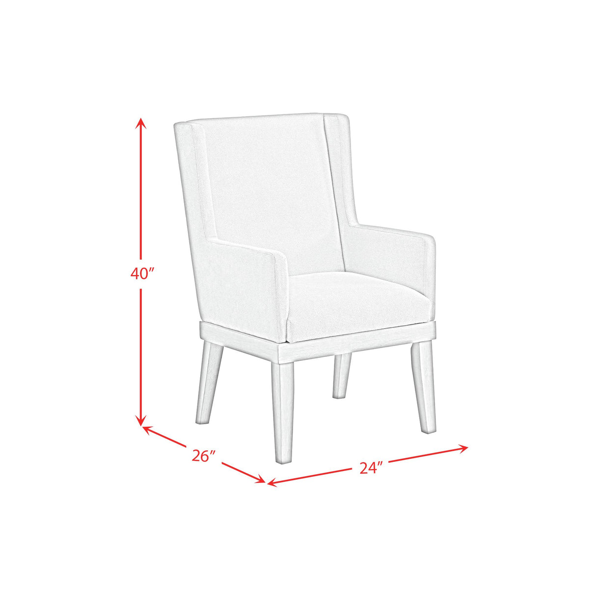 Avalanche Dining Arm Chair in Antique White (2 Per Carton)