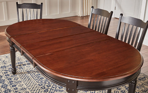 BRIOB6310 42"X52" Oval Leg- Oak/Black