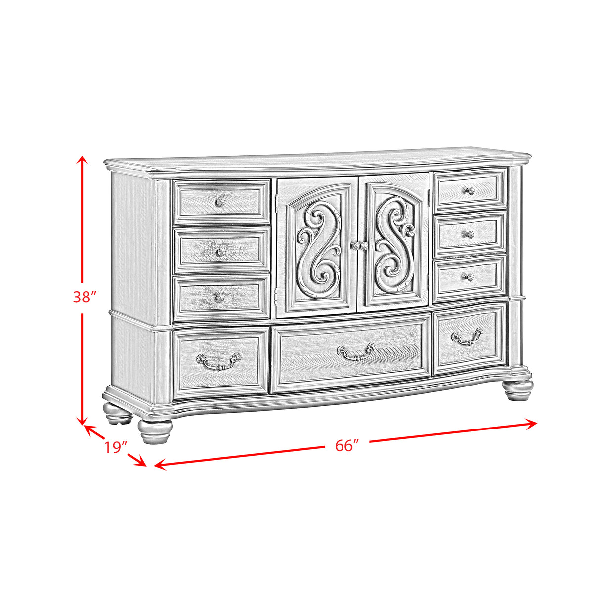 Brunswick 7-Drawer Dresser in Mahogany