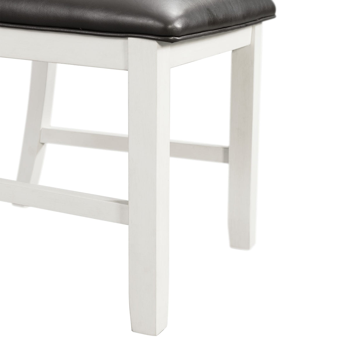 Martin 3 pc Drop Leaf Dining Set (Dark Brown Top - White Base)