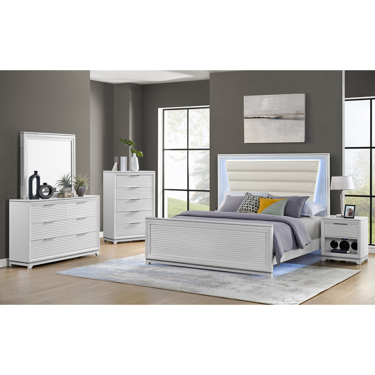 Denmark UPH Bed with Lights