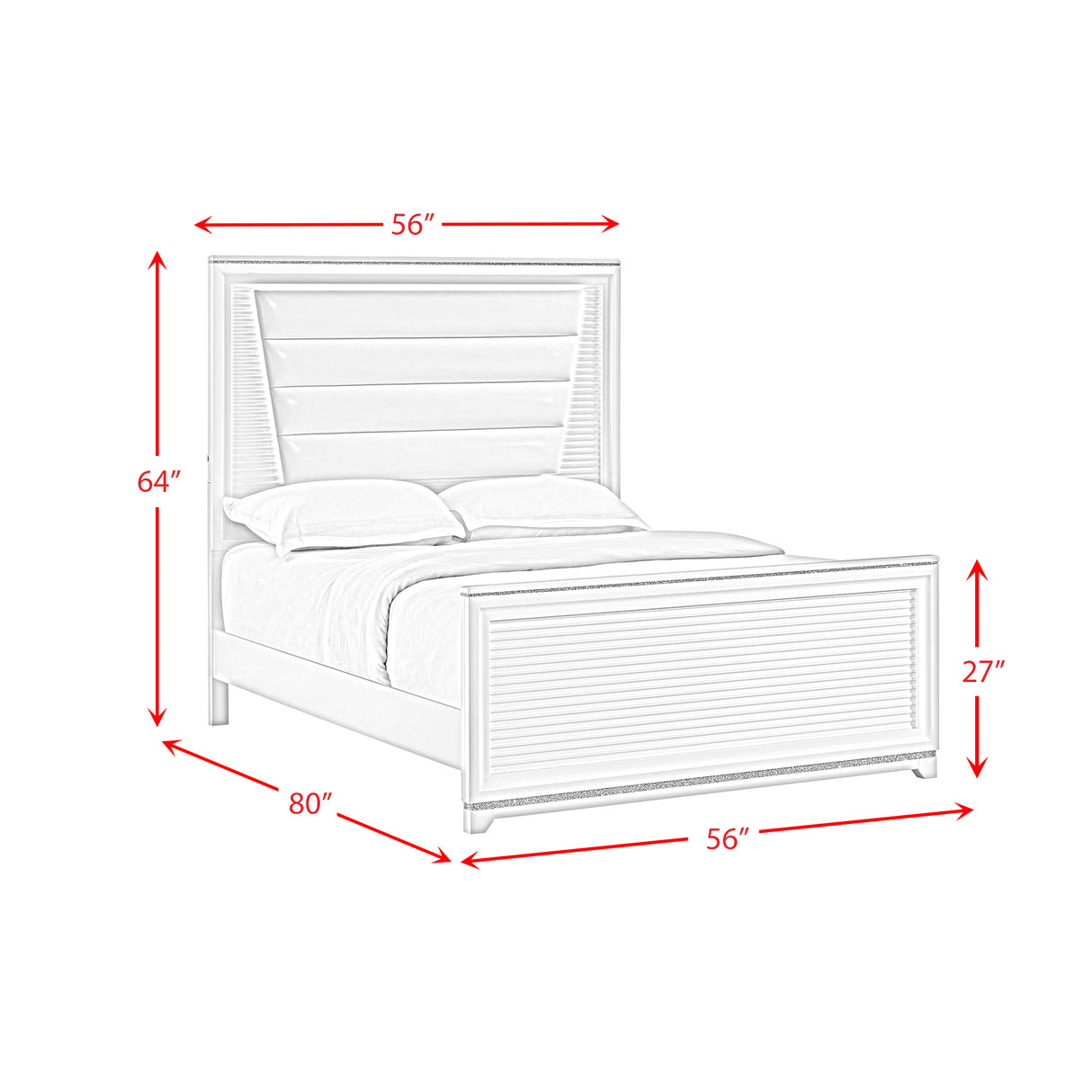 Denmark UPH Bedroom Set with Lights