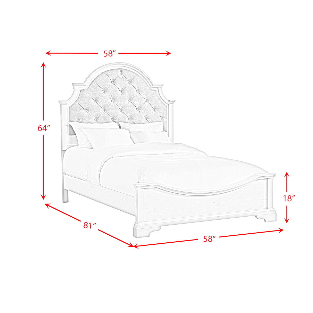 Eastwood Youth UPH Bedroom Set in Off-White