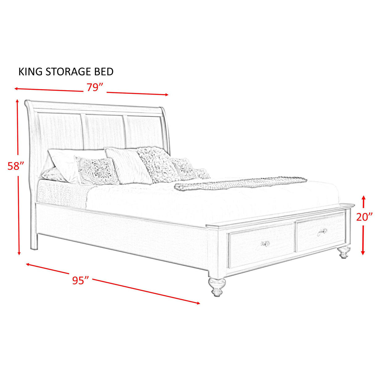 Chatham King Storage Bed