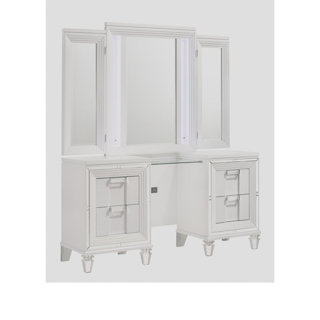 Twenty Nine Dressing Set w/LED & USB Plug White