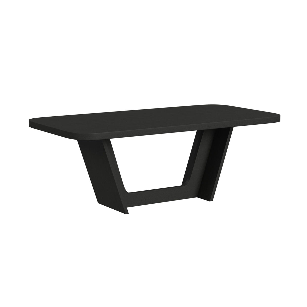 Ridgemont Standard Height Dining Set in Black with Grain-Table and Four Grey Fabric Chairs