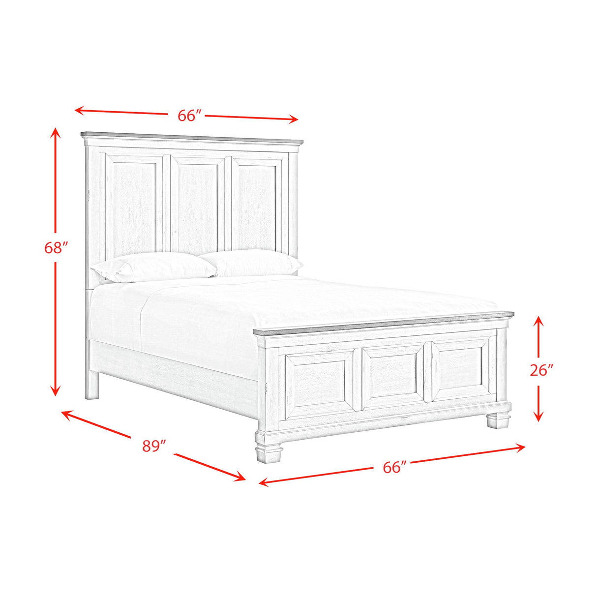 Farmington Panel Bedroom Set in Medium Brown and Washed Stone