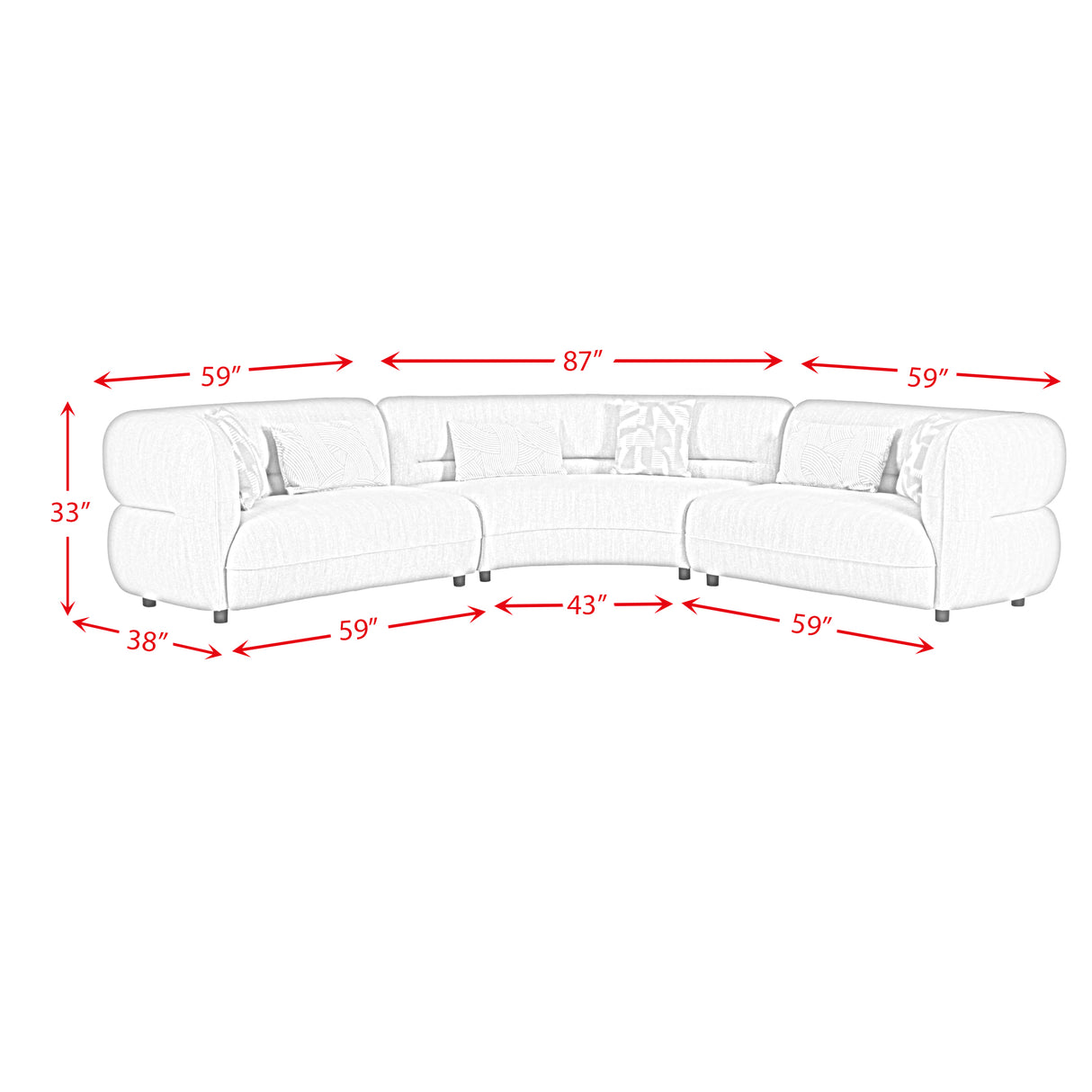 Four Seasons LHF Loveseat in Woolen Camel with 2 Pillows