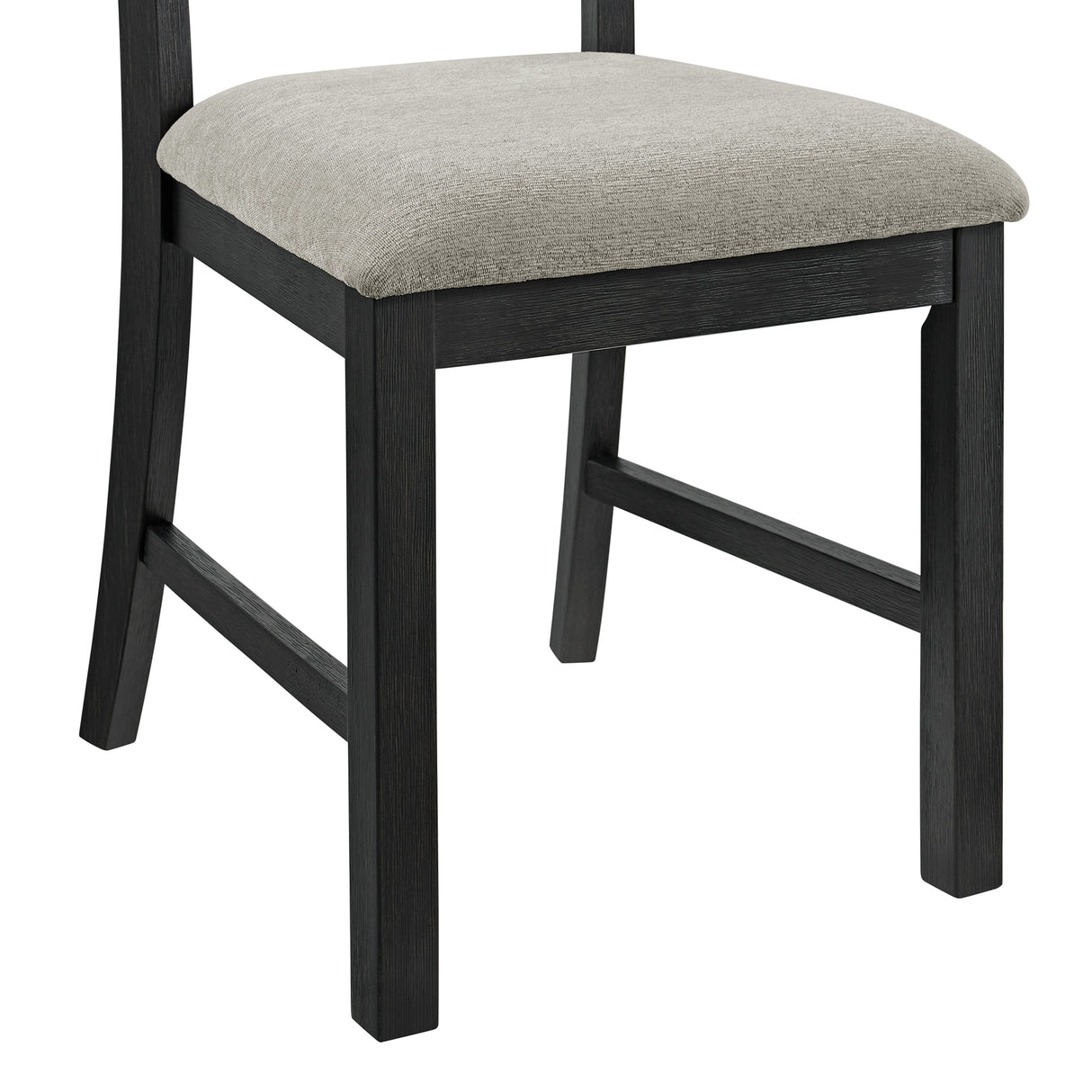 Garcia 6PC Dining Set with Table, 4 Chairs, and Bench in Black