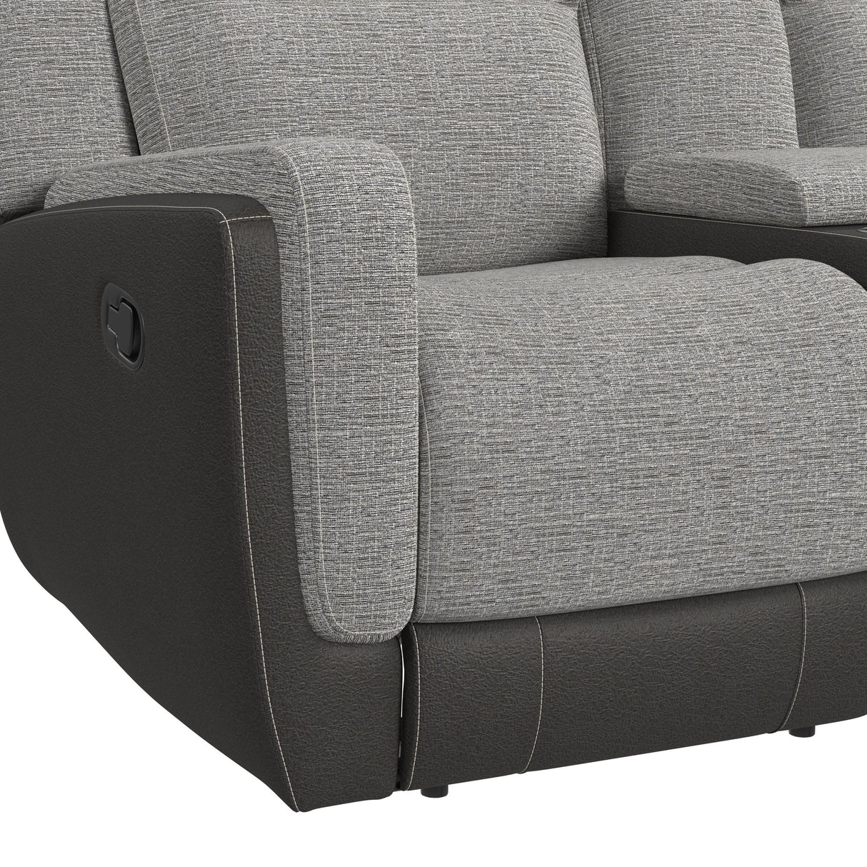 Hornet 3PC Living Room Set in Rancho Grey-Sofa, Loveseat & Recliner