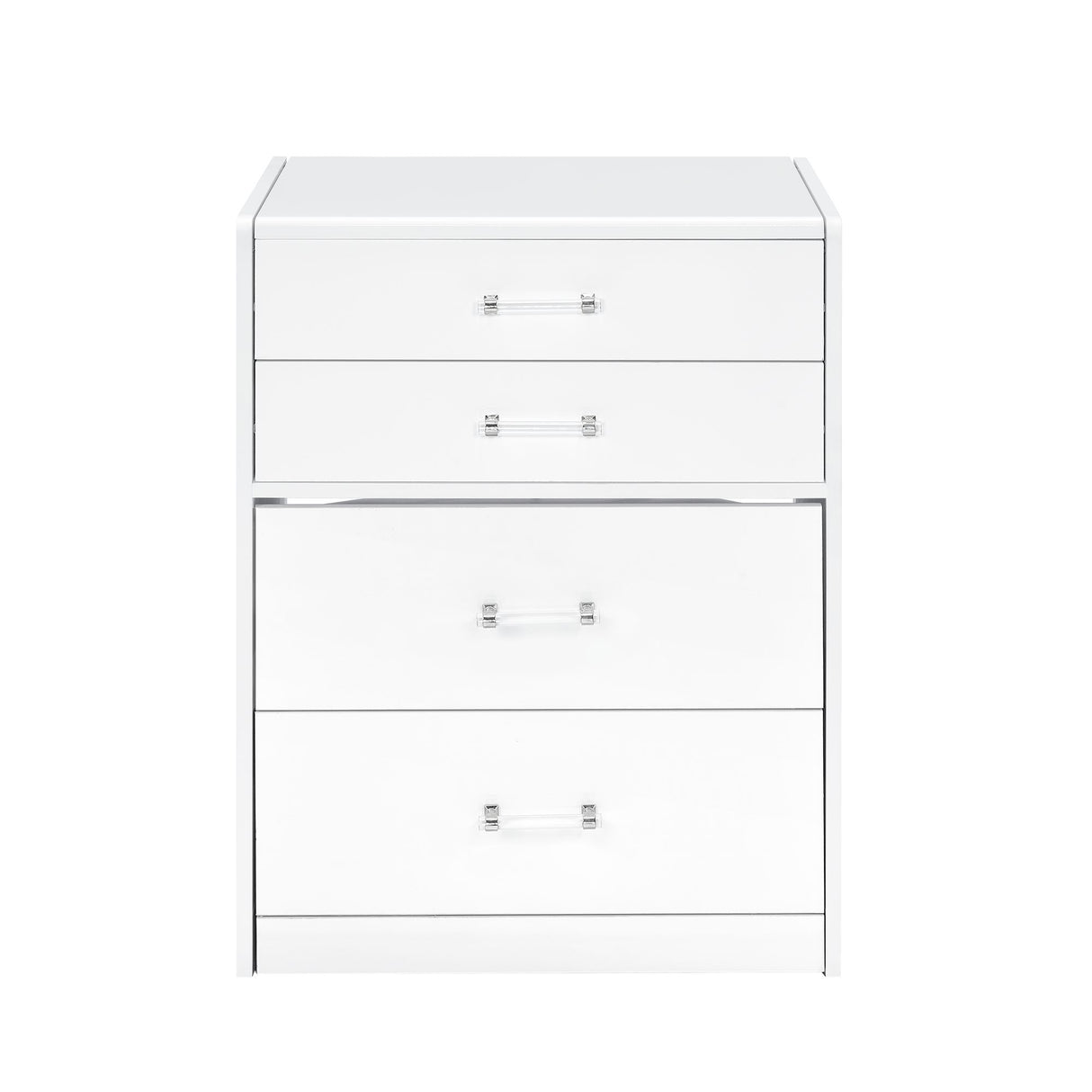 Irvine Mini Dressing Table with Stool, LED and USB in Glossy White