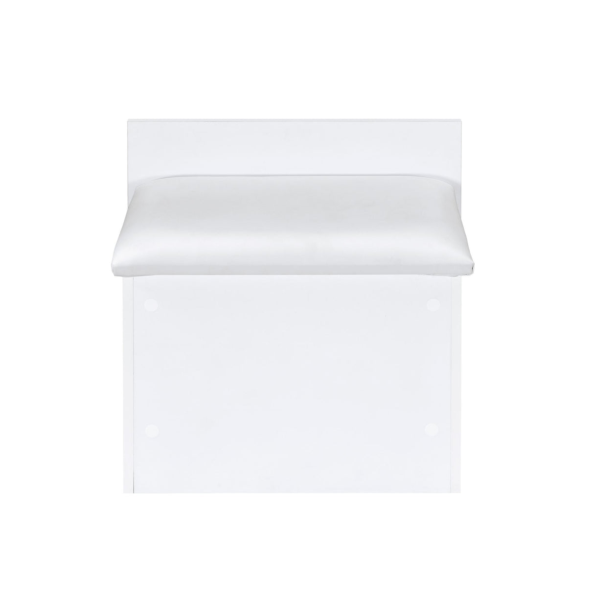 Irvine Mini Dressing Table with Stool, LED and USB in Glossy White