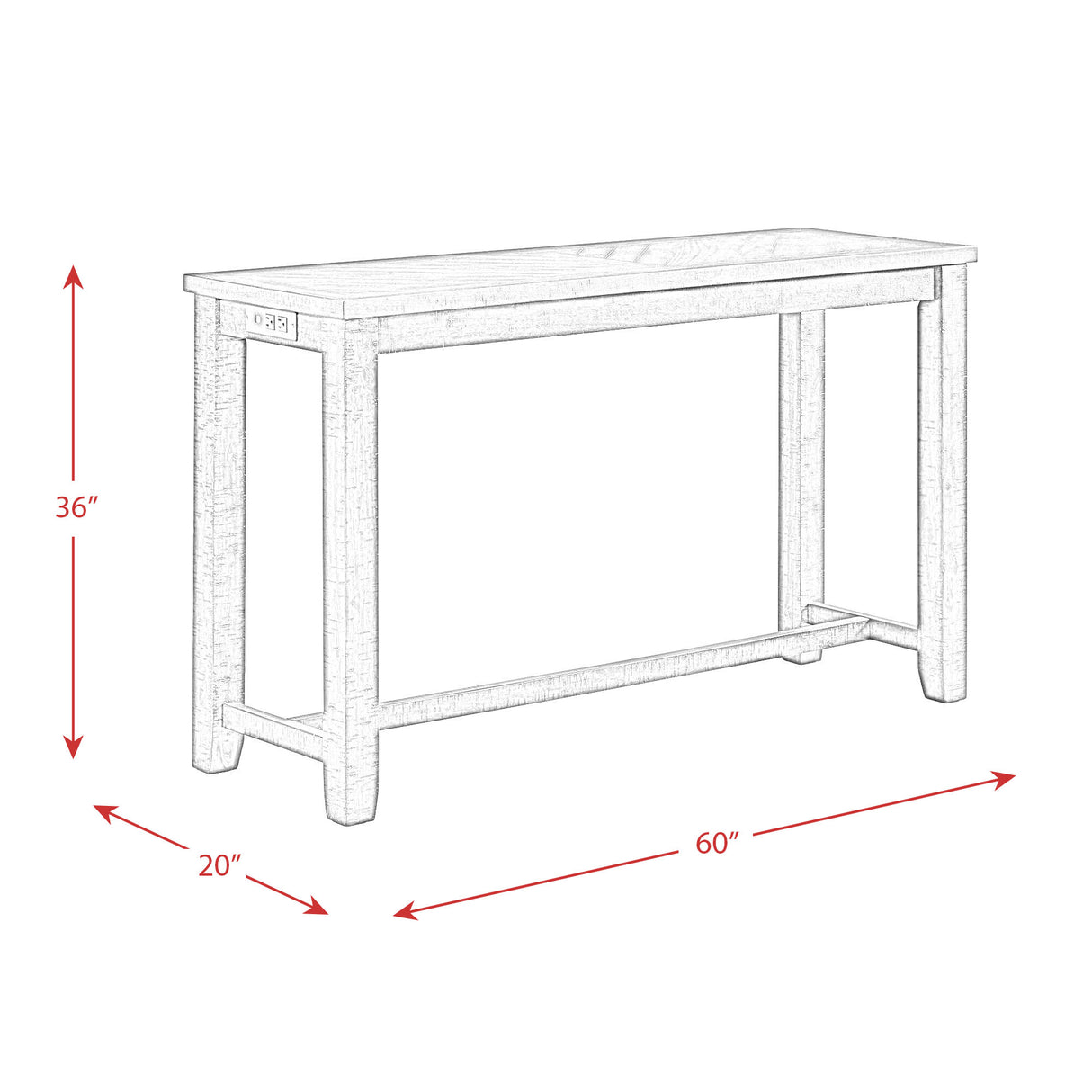 Jax Bar Table Single Pack (Table + Three Stools)