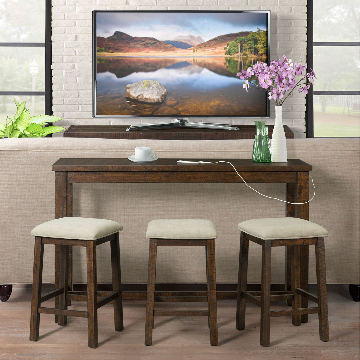 Jax Bar Table Single Pack (Table + Three Stools)