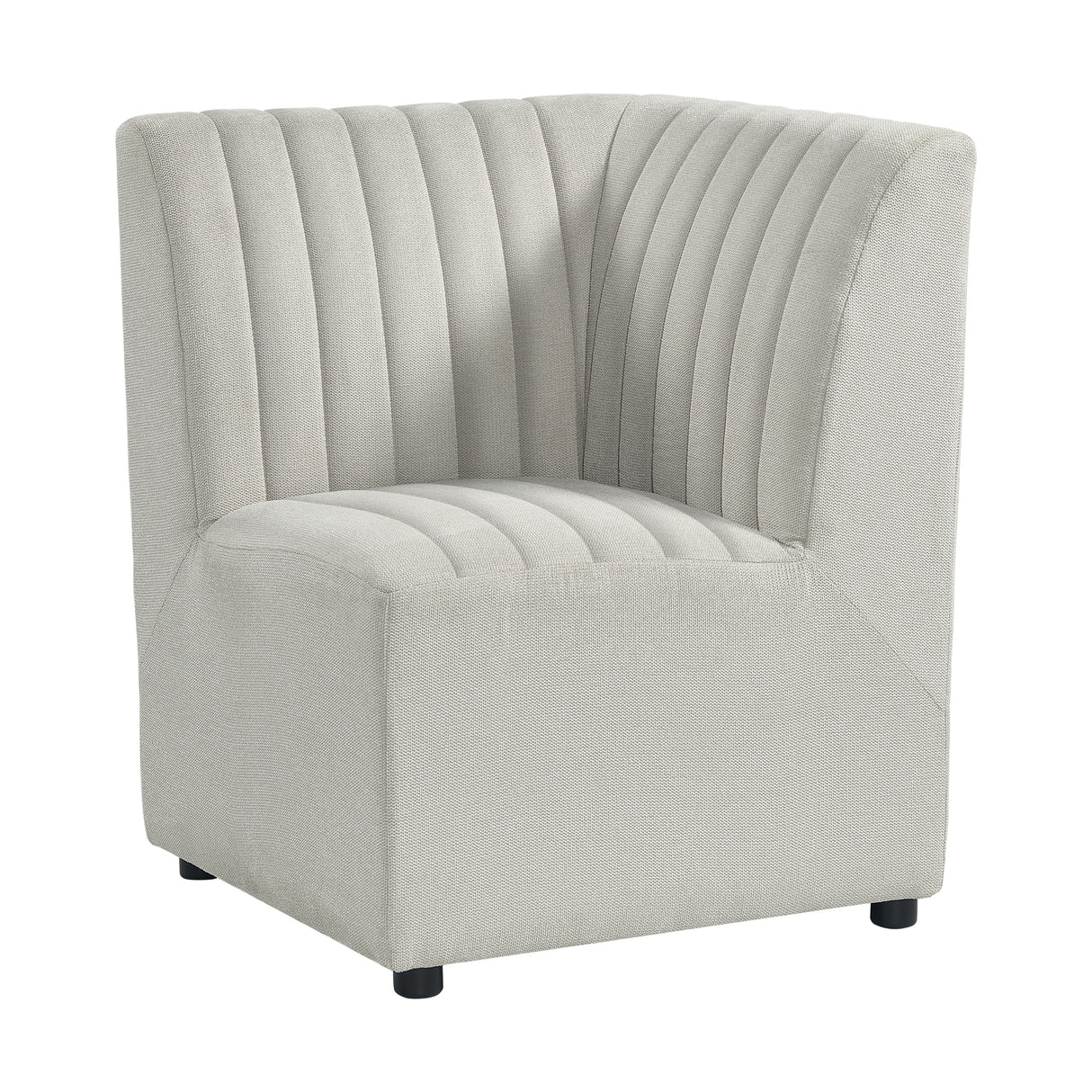 Jemma Upholstered Corner Chair in Beige Linen