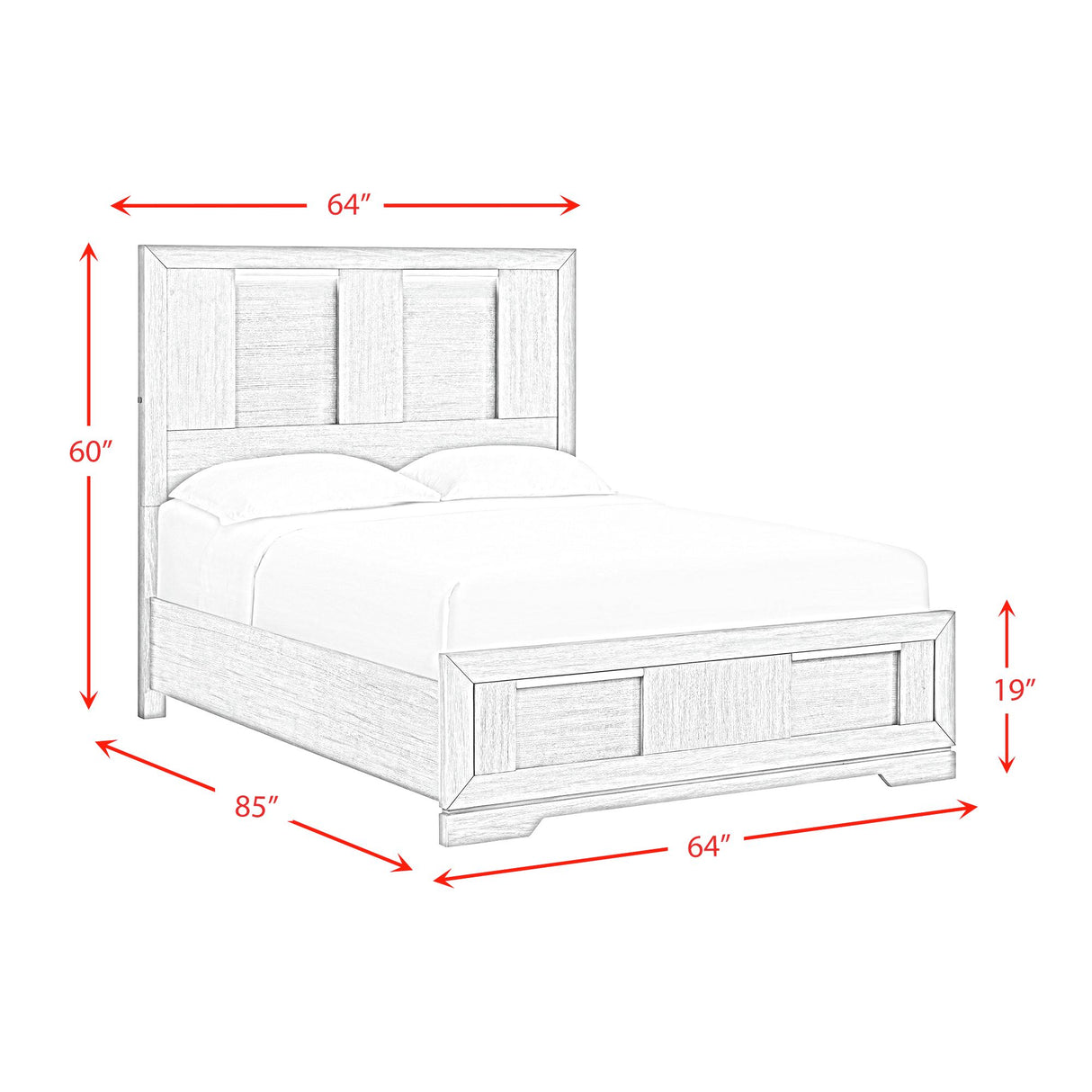 Kelis Panel Bed with LED