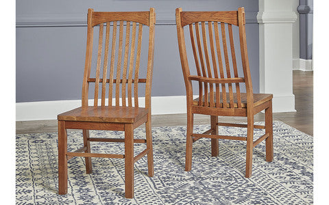 LAUOA275K Slat Side Chair- Antique Oak Finish