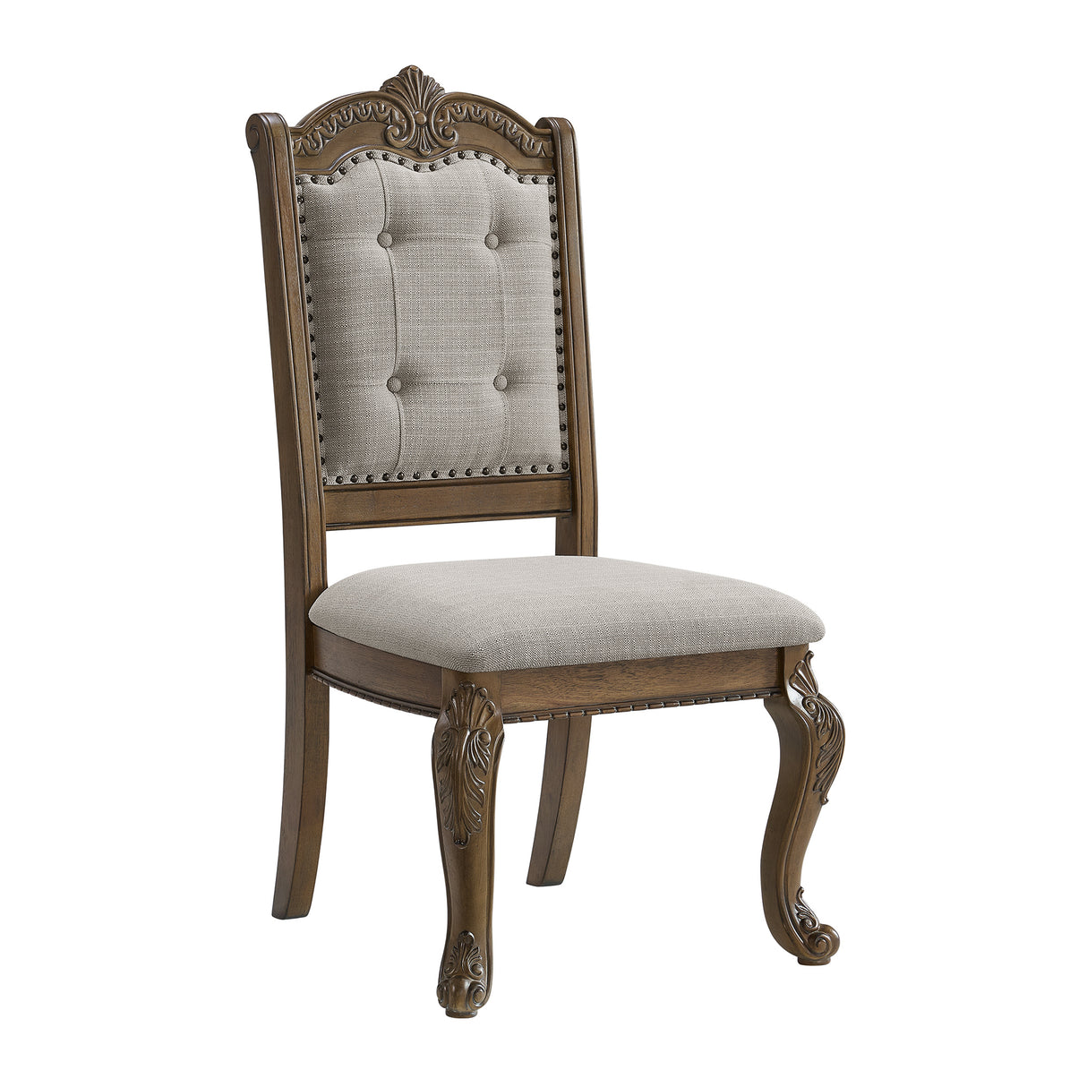 Madison Park Standard Height Dining Set in Walnut-Table and Four Chairs