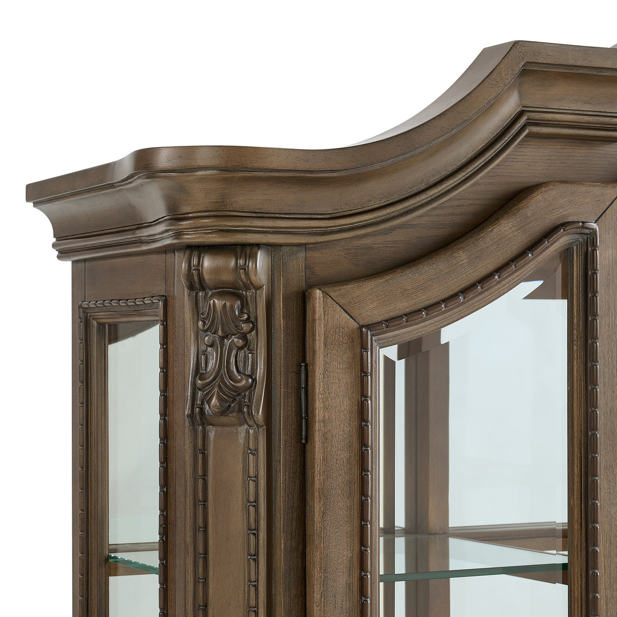 Madison Park Server and Hutch with LED in Walnut