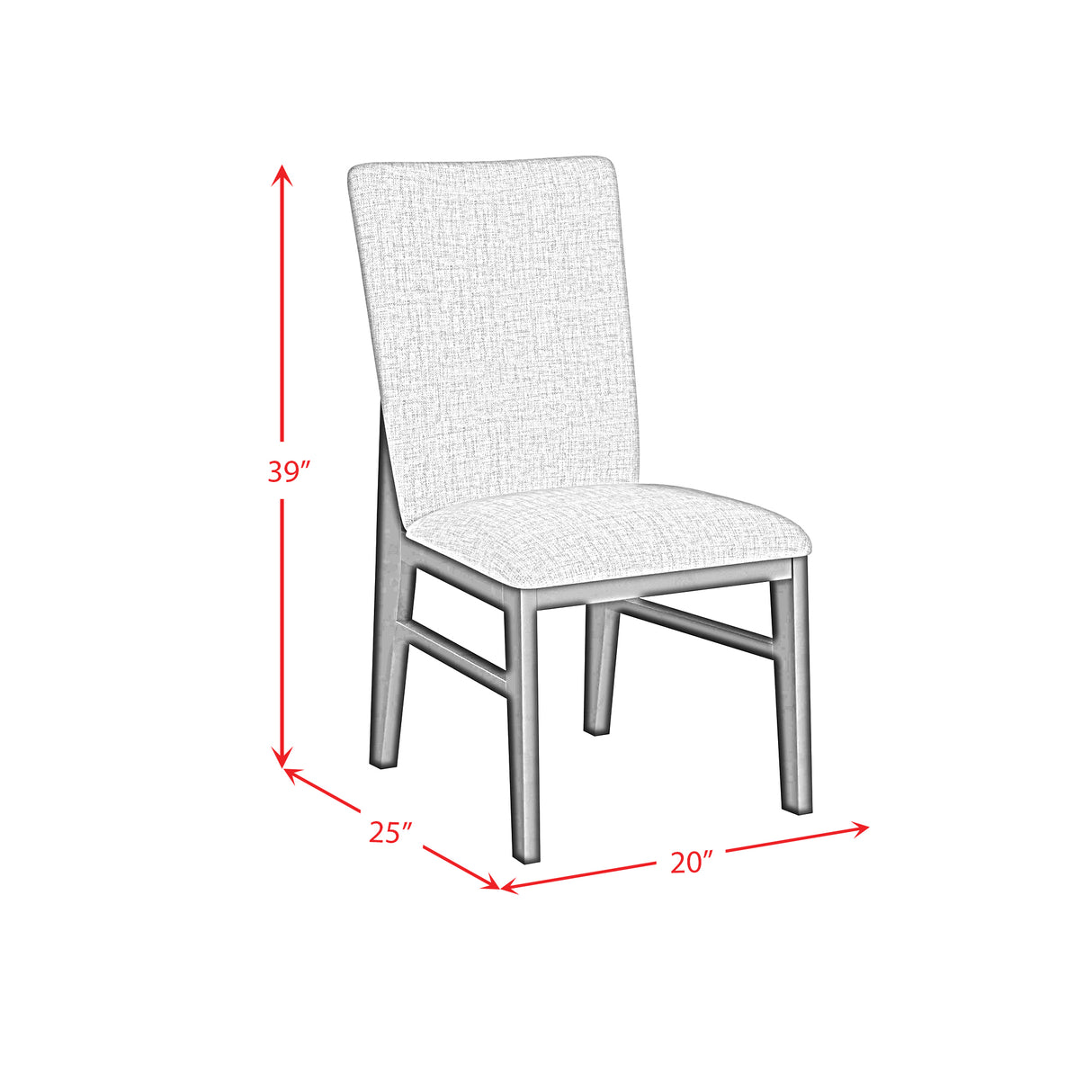 Marlene Standard Height Dining Set in Black-Table and Four Chairs
