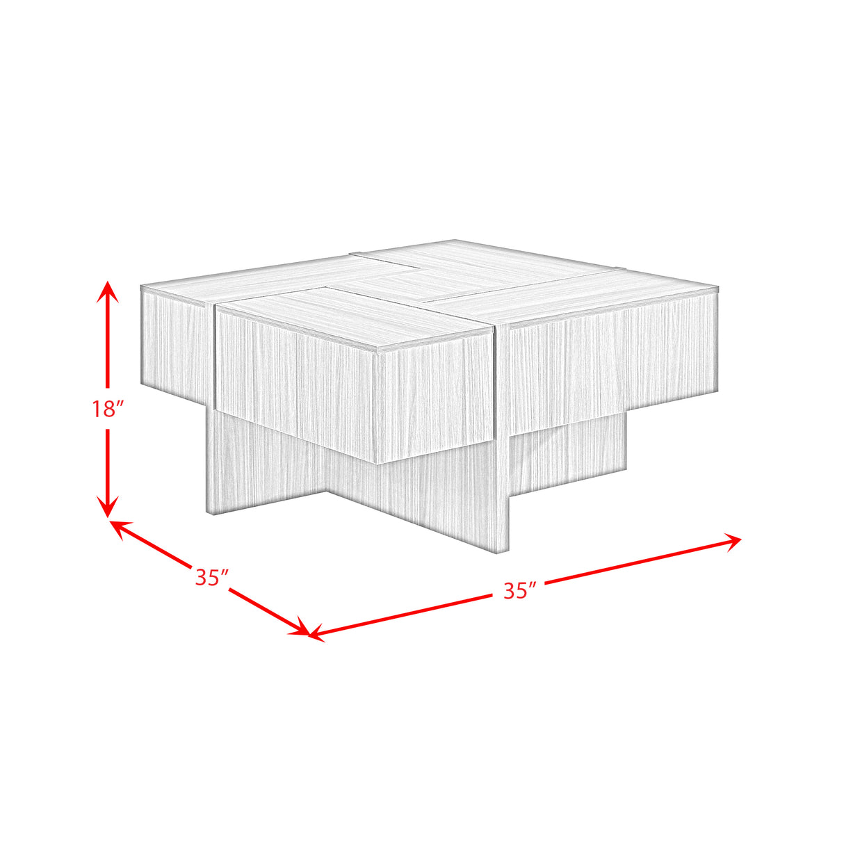 Martina Coffee Table in Grey