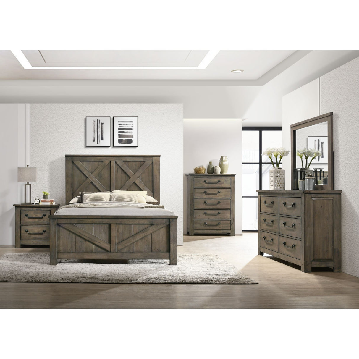 Maverick Nightstand w/USB Grey