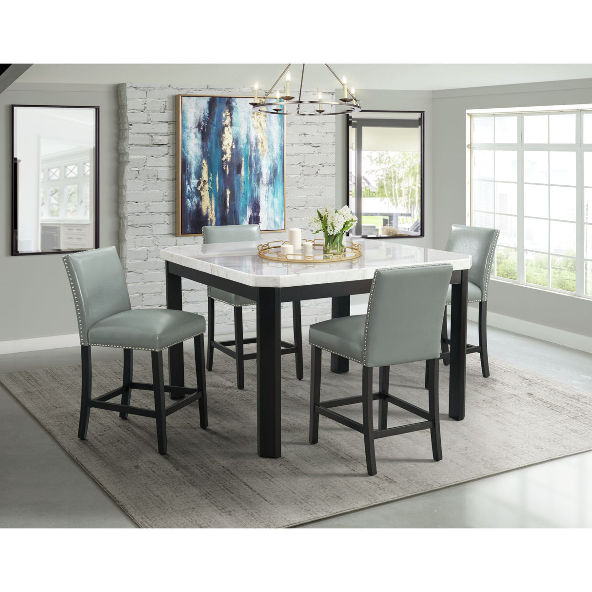 Meridian Counter Side Chair Grey (2 Per Pack)