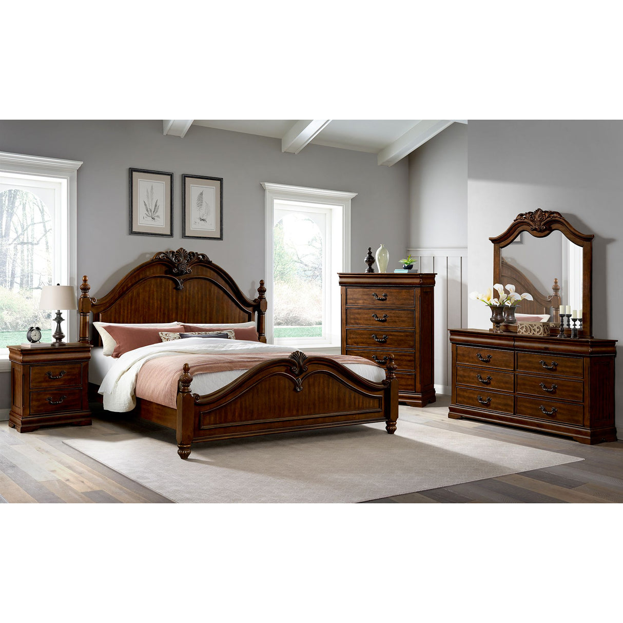 Northridge 3-Drawer Nightstand in Cherry