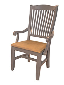 POTSP266K Wood Slatback Arm - Seaside Pine & Gull