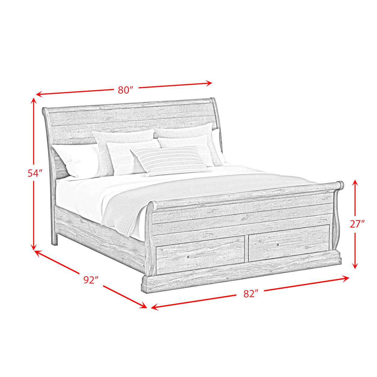 Park Ridge Sleigh Storage Bed