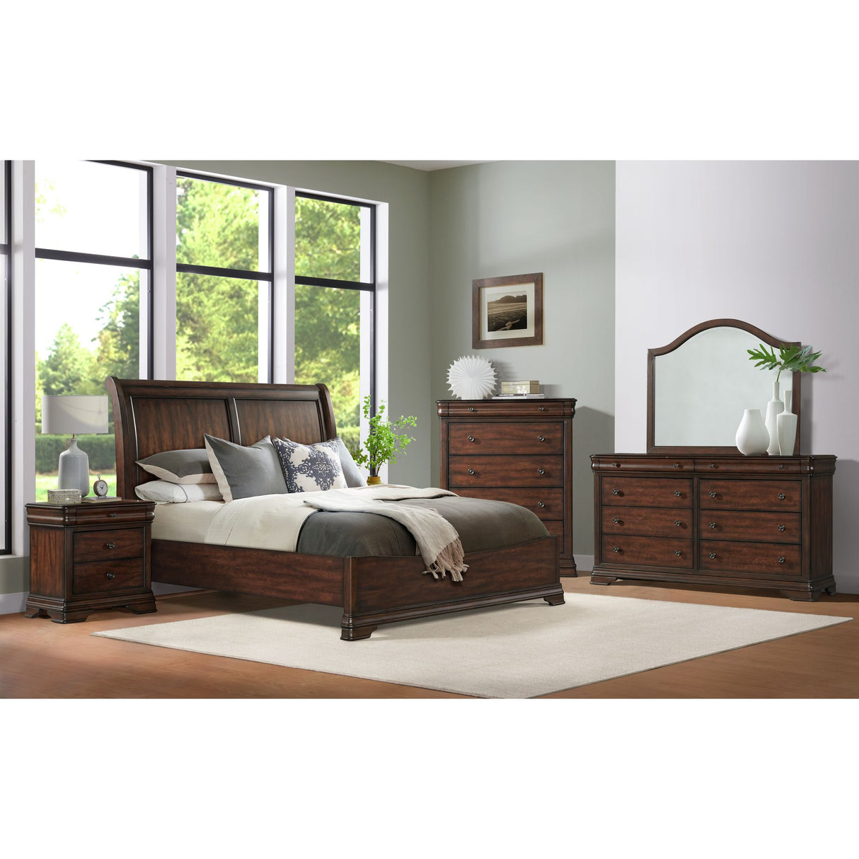 Phillipe 5-Drawer Chest in Cherry