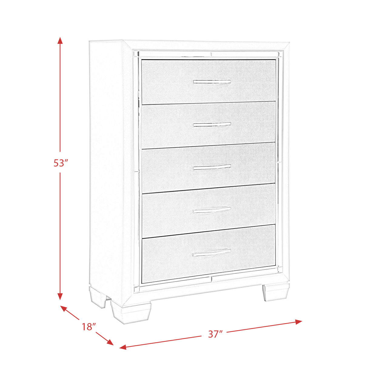Platinum Queen Platform Storage 5PC Set