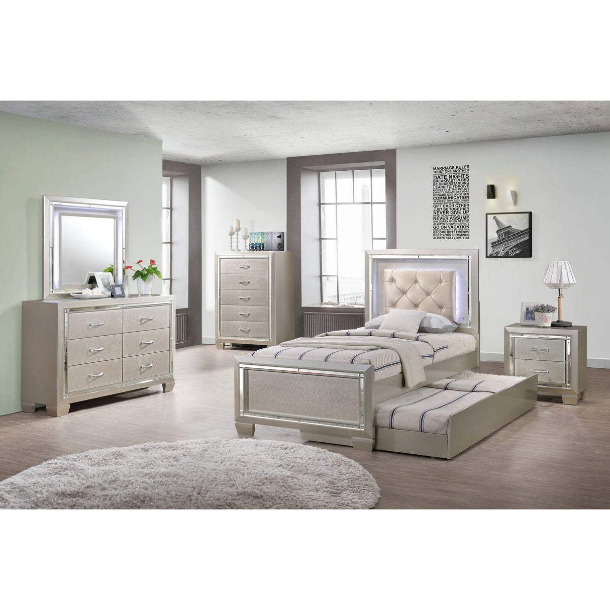 Platinum Youth Nightstand