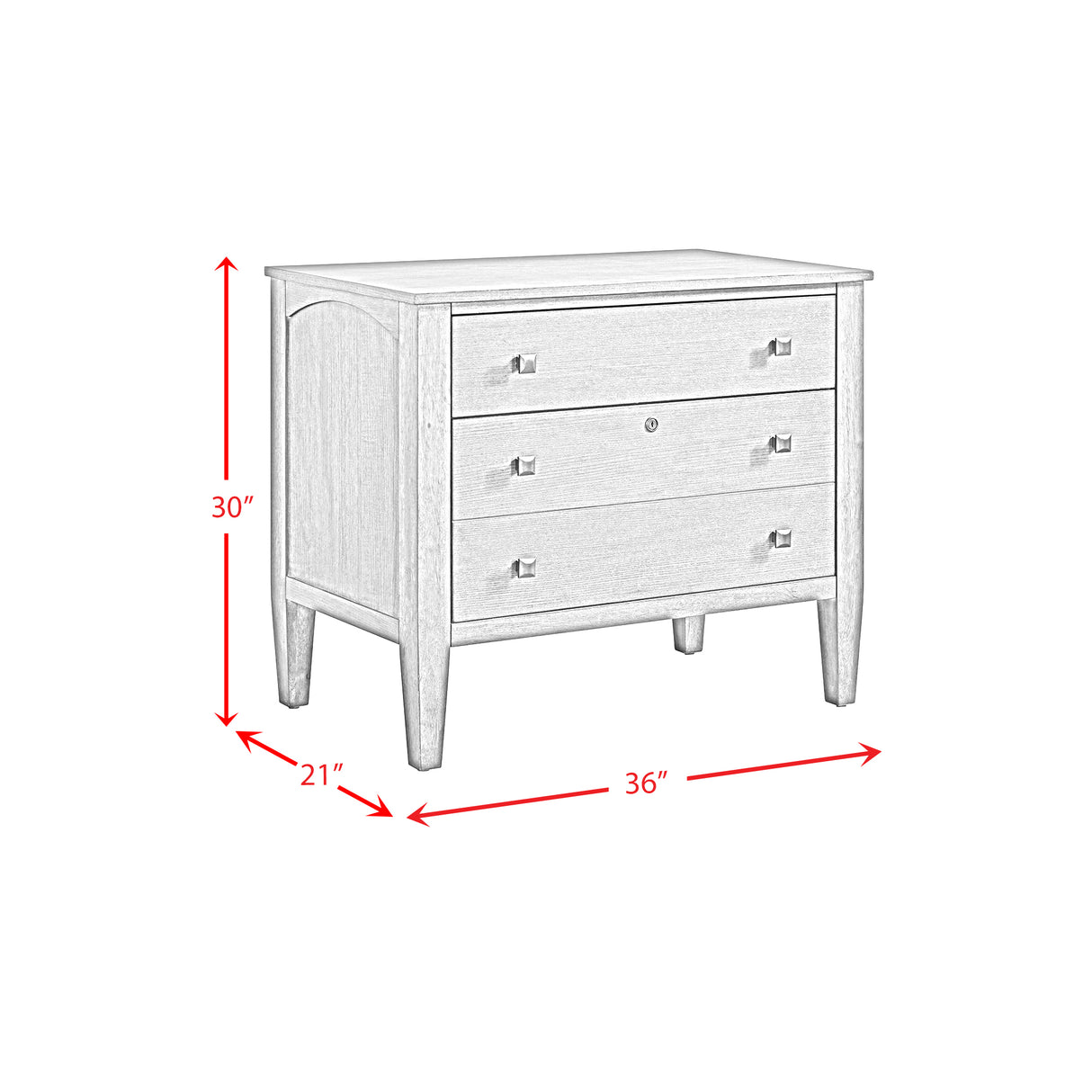 Portico File Cabinet in Brown Oak