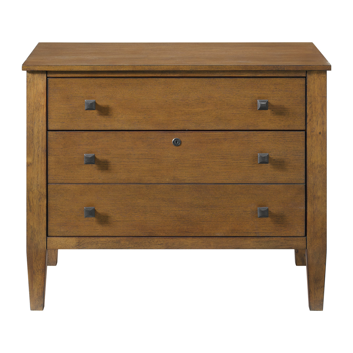 Portico File Cabinet in Brown Oak