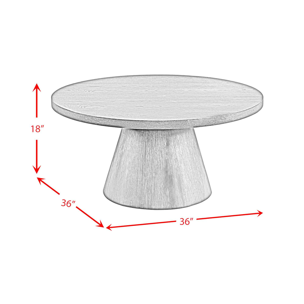 Portland Round Coffee Table in Black