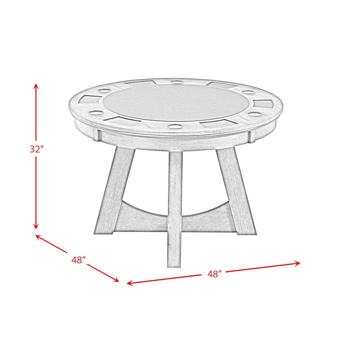 Prince Round Game Table