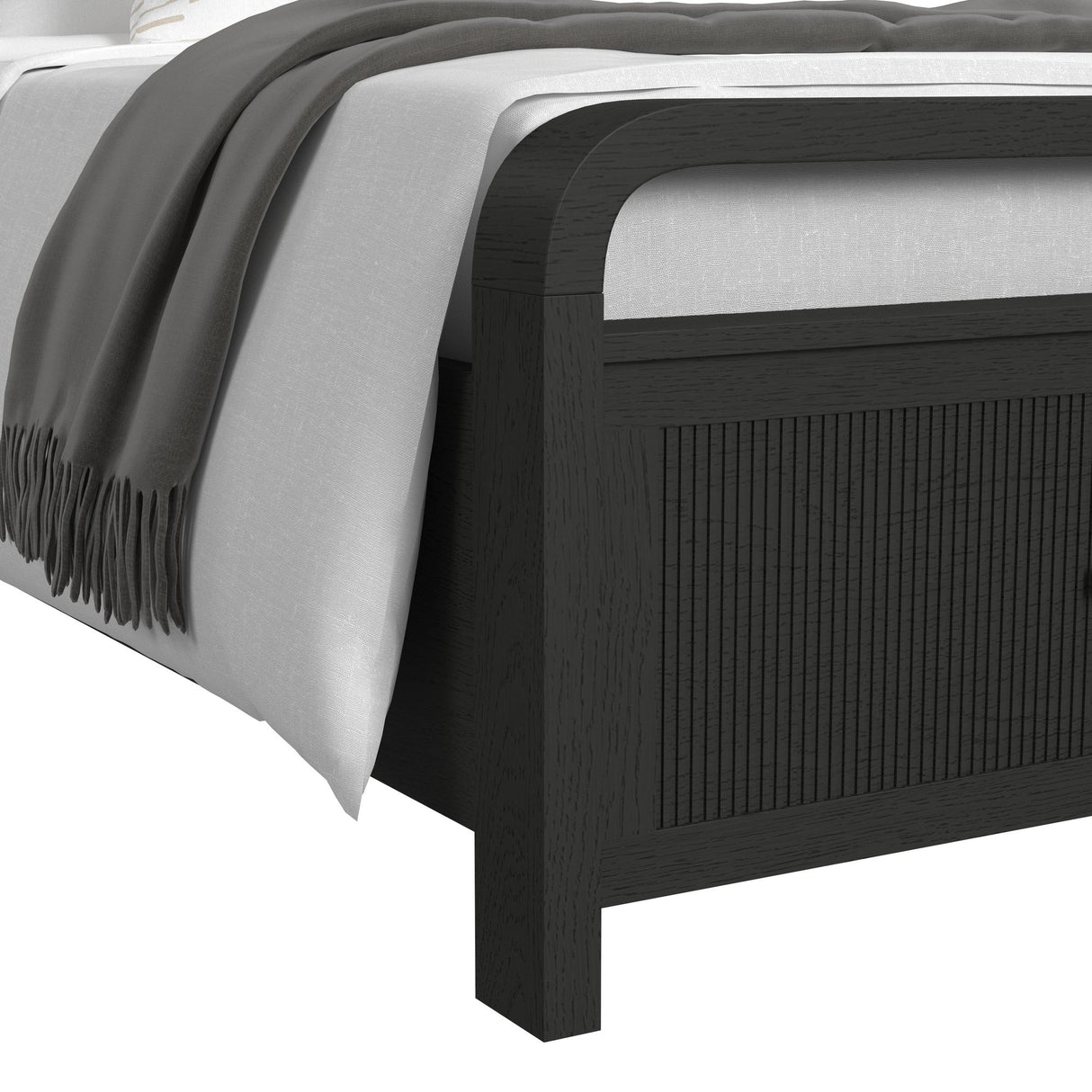 Ridgemont Storage Bed in Black with Grain