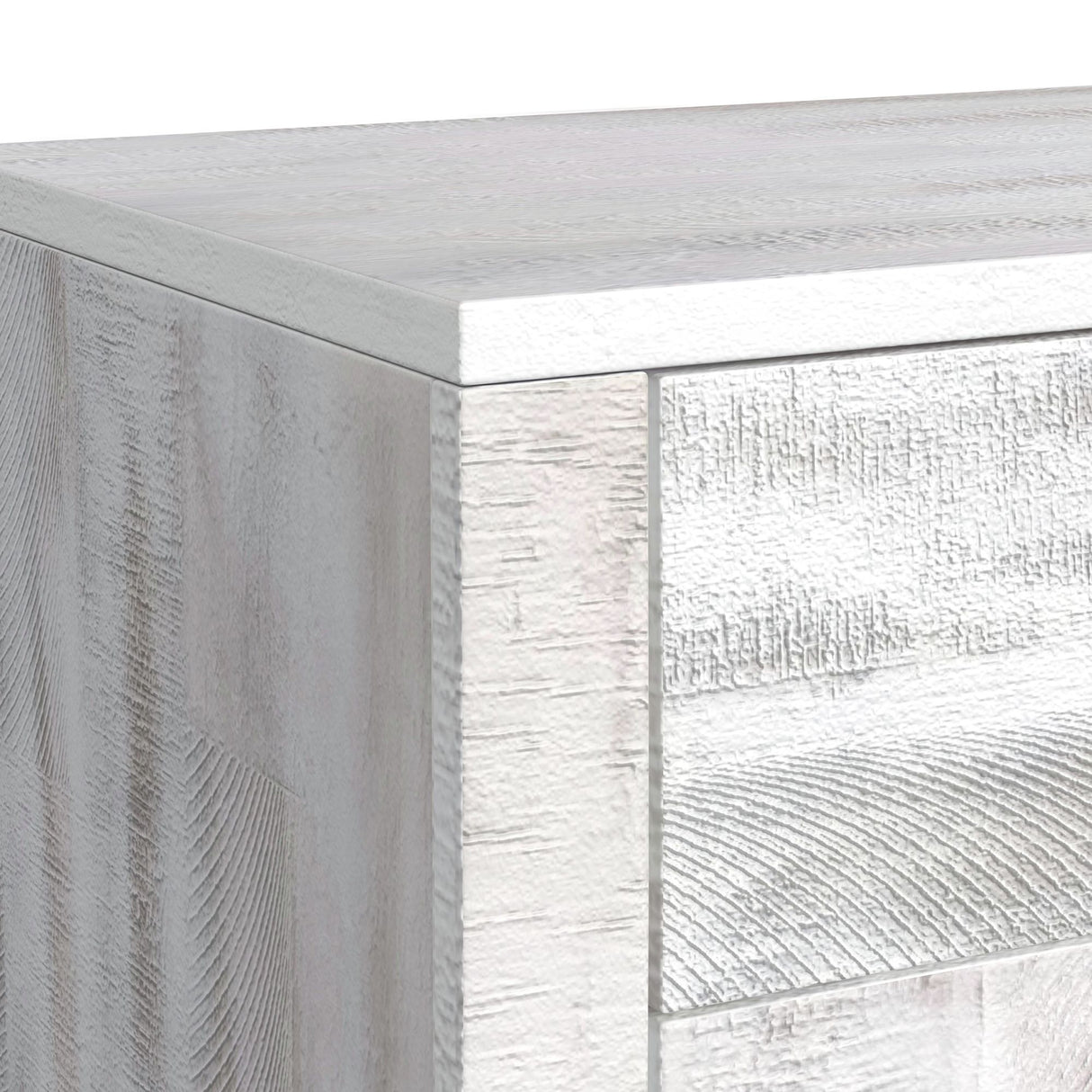 Rogen Rustic Buffet & Hutch with LED in Rustic White