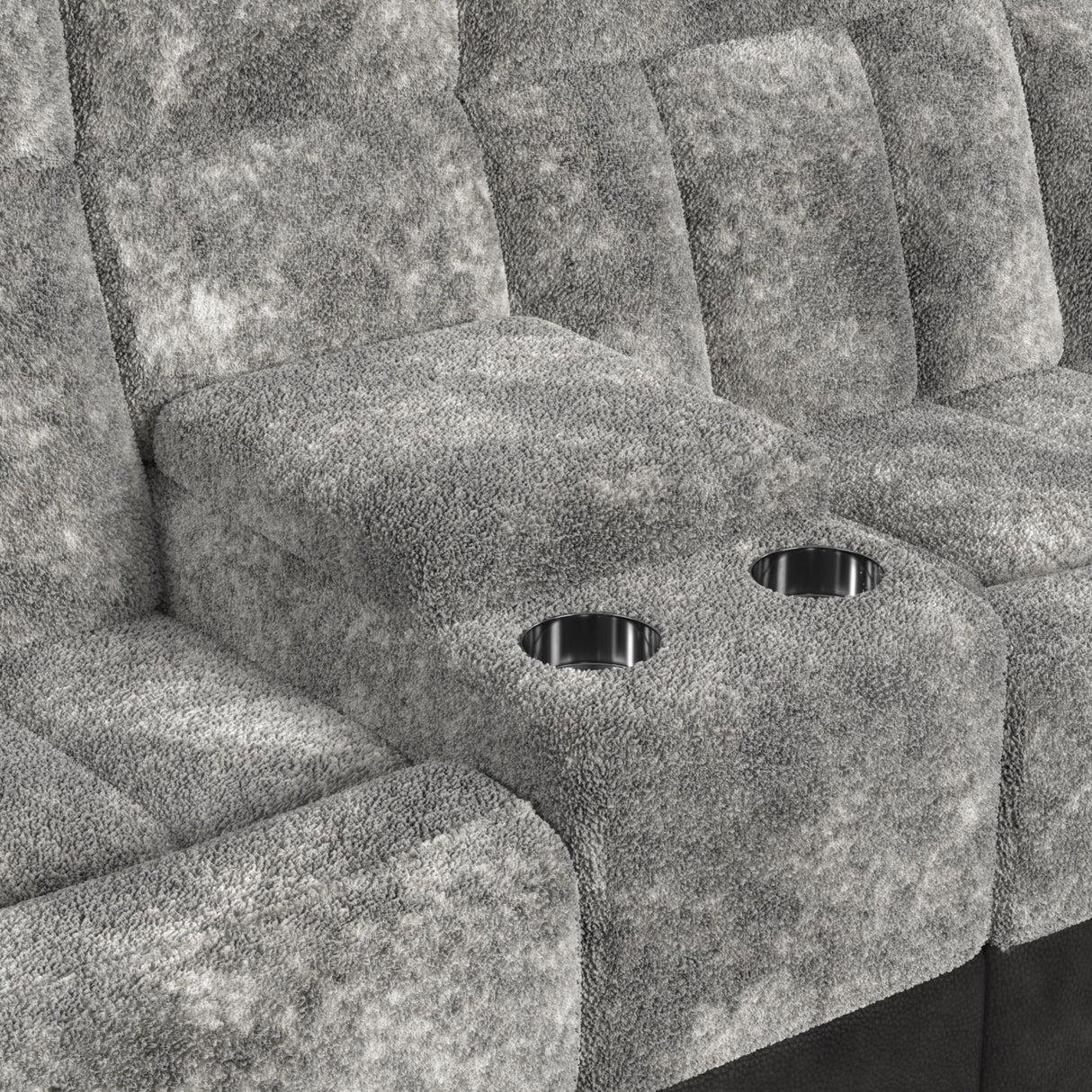 Santorini 6PC Motion Sectional Set in Dillon/Shire Grey