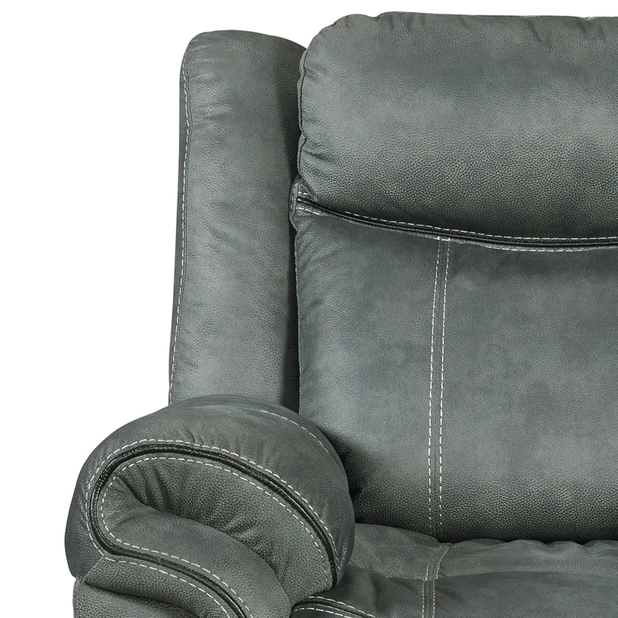 Sorrento 3PC Living Room Set in FB367 Charcoal-Sofa, Loveseat & Recliner