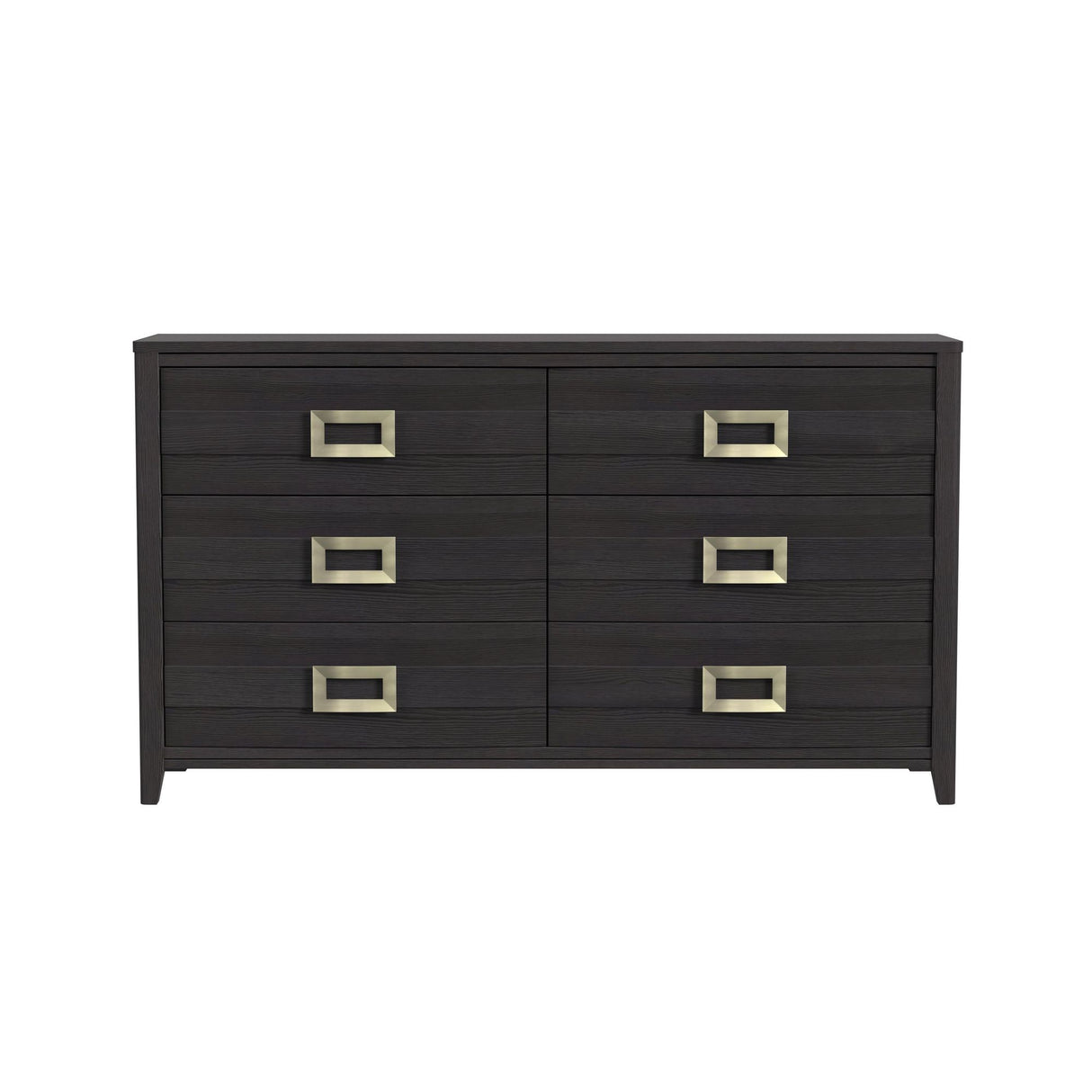 Tobias 6-Drawer Dresser in Black