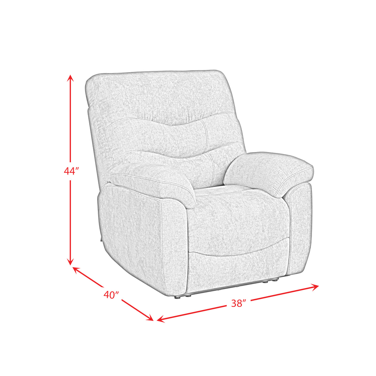 Trifecta P3 Recliner W/Heat Massage, Â zero gravity, memory foam in Sefi Puppy